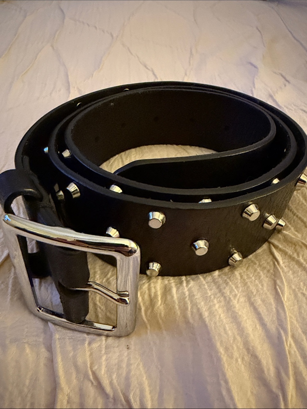ALLSAINTS, Black Studded Leather Belt - Women